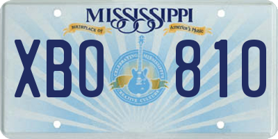 MS license plate XBO810