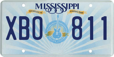 MS license plate XBO811