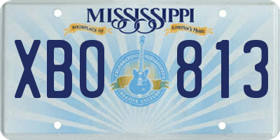 MS license plate XBO813