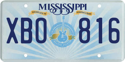 MS license plate XBO816
