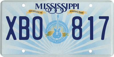 MS license plate XBO817