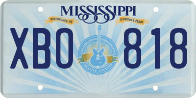 MS license plate XBO818