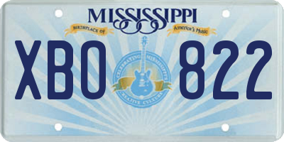 MS license plate XBO822