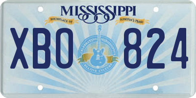 MS license plate XBO824