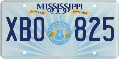 MS license plate XBO825