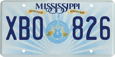 MS license plate XBO826
