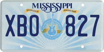 MS license plate XBO827