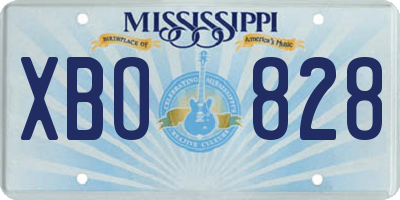 MS license plate XBO828