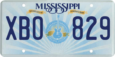 MS license plate XBO829
