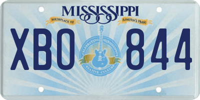 MS license plate XBO844