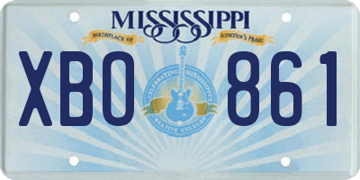MS license plate XBO861
