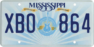 MS license plate XBO864