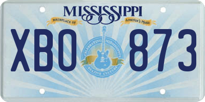 MS license plate XBO873