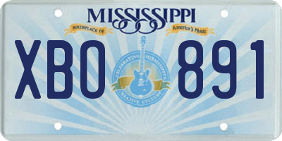 MS license plate XBO891
