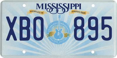 MS license plate XBO895