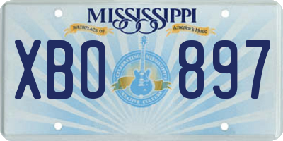 MS license plate XBO897