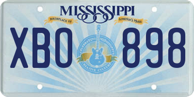MS license plate XBO898