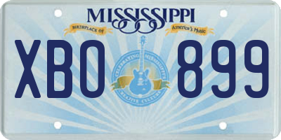 MS license plate XBO899