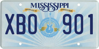 MS license plate XBO901