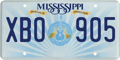 MS license plate XBO905