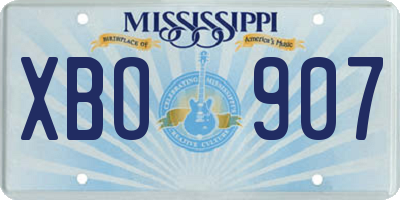 MS license plate XBO907