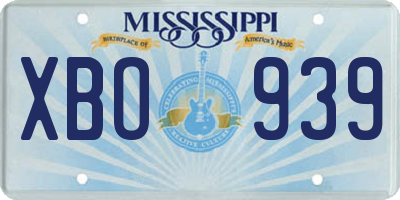 MS license plate XBO939