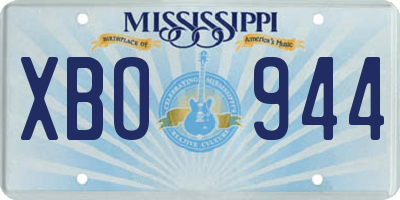 MS license plate XBO944
