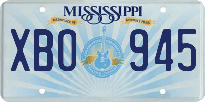 MS license plate XBO945