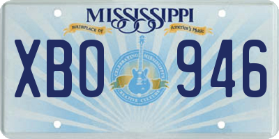 MS license plate XBO946