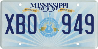 MS license plate XBO949