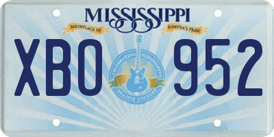 MS license plate XBO952