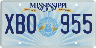 MS license plate XBO955