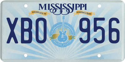 MS license plate XBO956