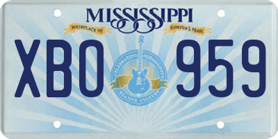 MS license plate XBO959