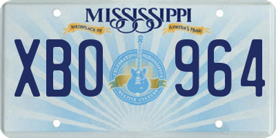 MS license plate XBO964