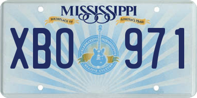 MS license plate XBO971