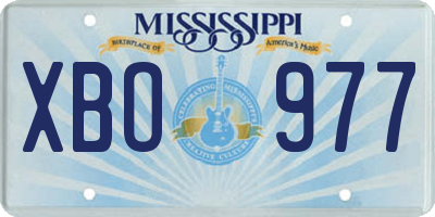 MS license plate XBO977