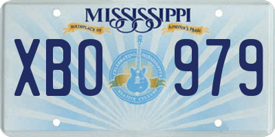 MS license plate XBO979