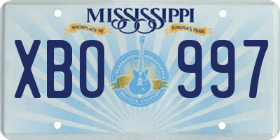 MS license plate XBO997