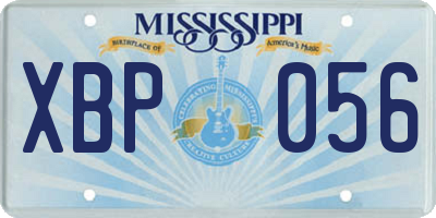 MS license plate XBP056