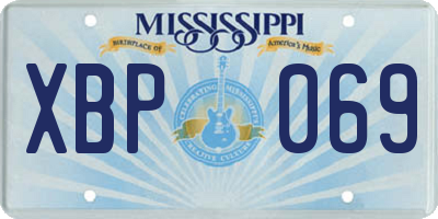 MS license plate XBP069