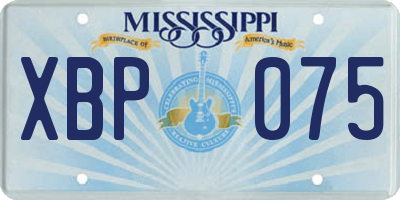 MS license plate XBP075