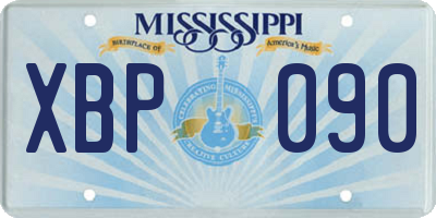 MS license plate XBP090