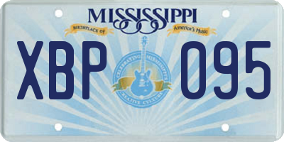 MS license plate XBP095