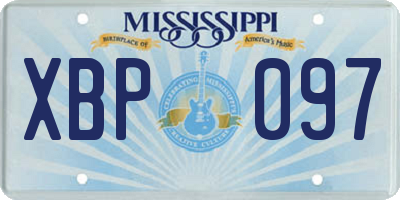 MS license plate XBP097