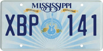 MS license plate XBP141