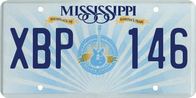 MS license plate XBP146