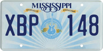MS license plate XBP148