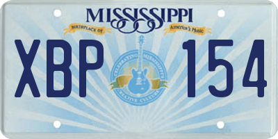 MS license plate XBP154