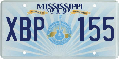 MS license plate XBP155